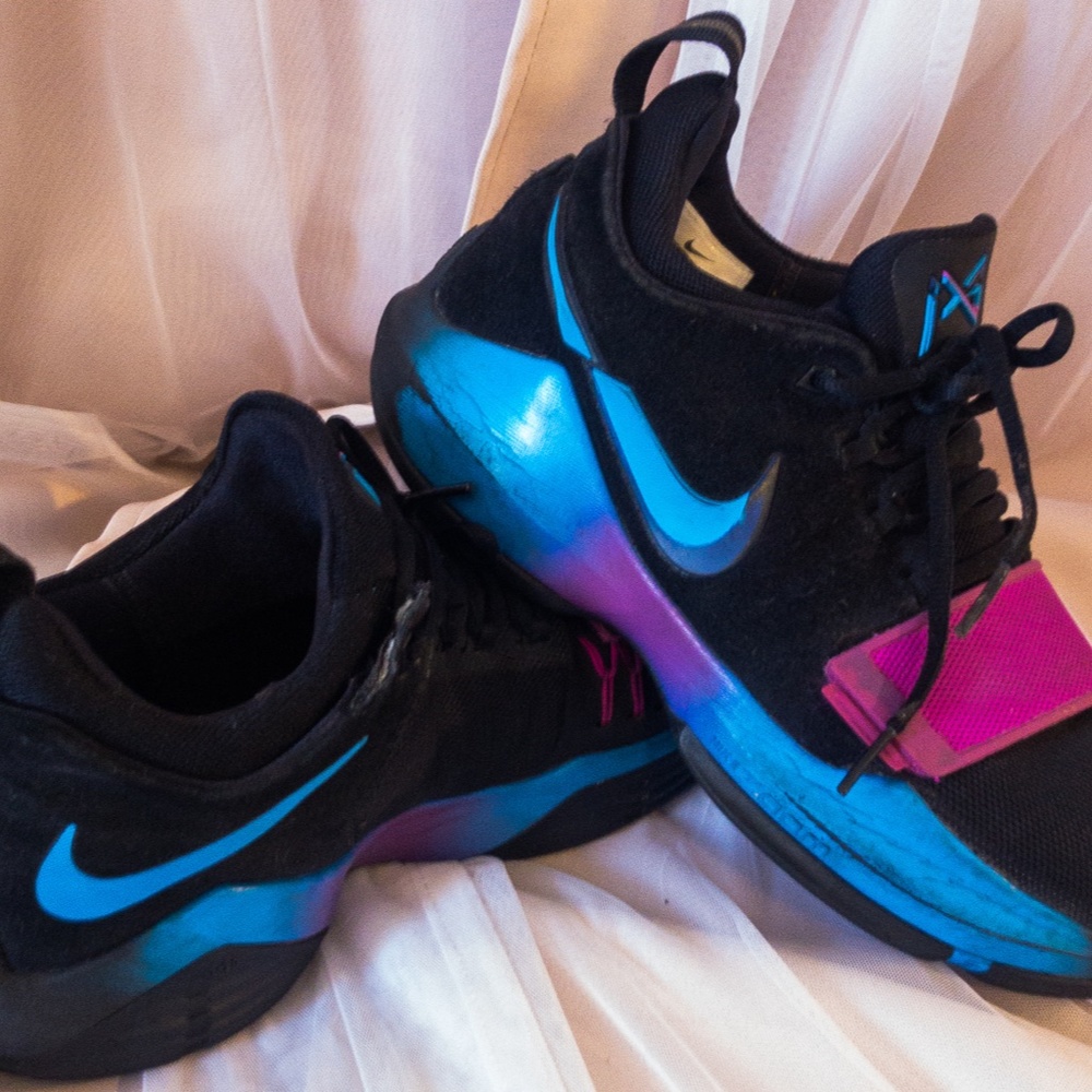 Nike PG Flip the Switch Black, Deep Royal Blue, Violet Basketball shoes size 9